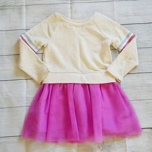 Cat & Jack Sweatshirt Dress With Tule Skirt